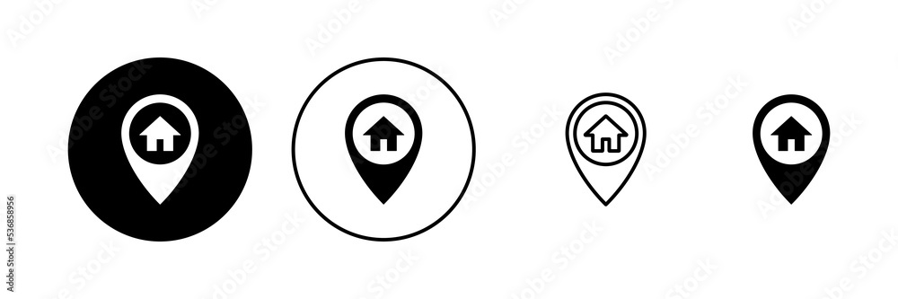 Address icon vector. home location sign and symbol. pinpoint Address icon vector. home location sign and symbol. pinpoint
