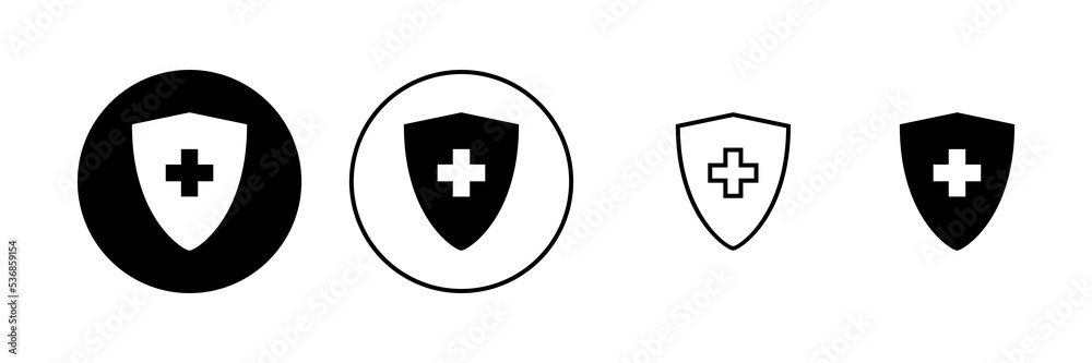 Health insurance icon vector. Insurance health document sign and symbol Health insurance icon vector. Insurance health document sign and symbol