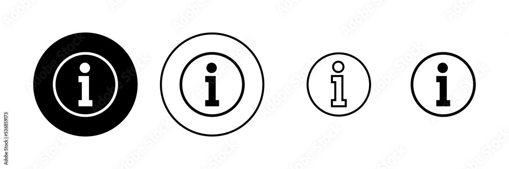 Info sign icon vector. about us sign and symbol. Faq icon Info sign icon vector. about us sign and symbol. Faq icon