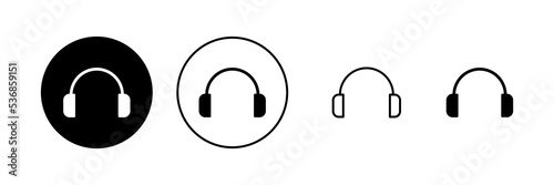 Headphone icon vector. Headvector sign and symbol