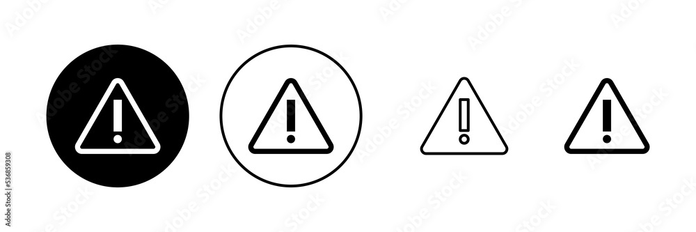 Exclamation danger icon vector. attention sign and symbol. Hazard warning attention sign Exclamation danger icon vector. attention sign and symbol. Hazard warning attention sign