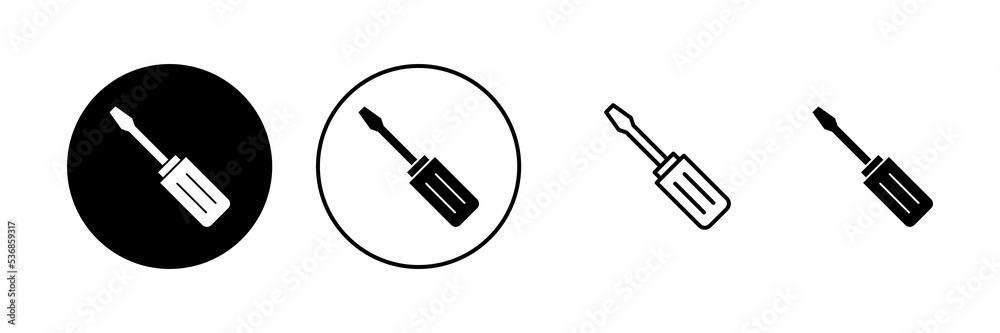 Screwdriver icon vector.tools sign and symbol Screwdriver icon vector.tools sign and symbol