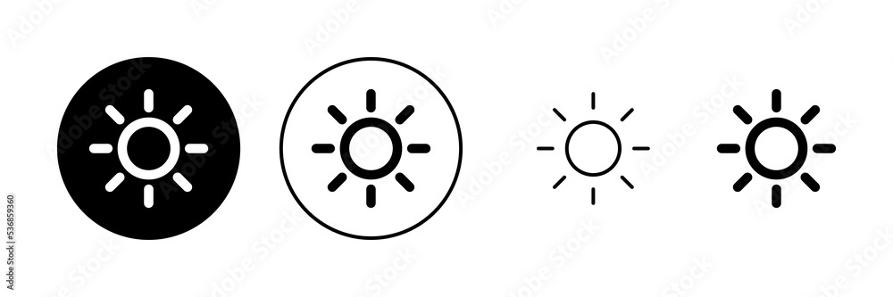 Sun icon vector. Brightness sign and symbol Sun icon vector. Brightness sign and symbol