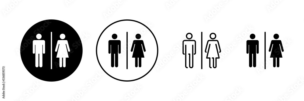 Toilet icon vector. Girls and boys restrooms sign and symbol. bathroom sign. wc, lavatory Toilet icon vector. Girls and boys restrooms sign and symbol. bathroom sign. wc, lavatory