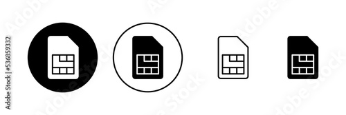 Sim card icon vector. dual sim card sign and symbol