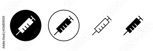 Syringe icon vector. injection sign and symbol.vaccine icon