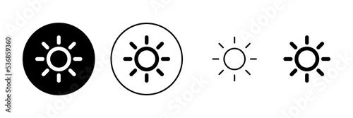 Sun icon vector. Brightness sign and symbol