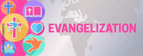 Modern Evangelization Background Design Illustration for Youth and Children