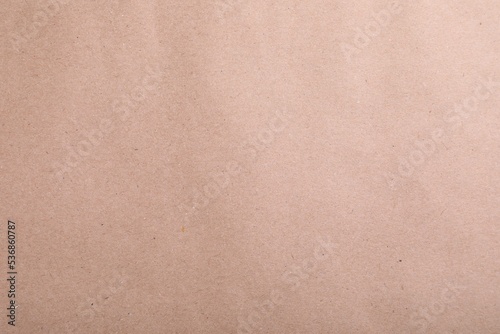 Texture of kraft paper bag as background, closeup
