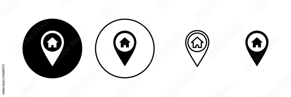 Address icon vector. home location sign and symbol. pinpoint Address icon vector. home location sign and symbol. pinpoint