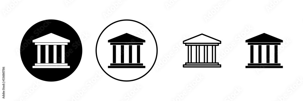 Bank icon vector. Bank sign and symbol, museum, university Bank icon vector. Bank sign and symbol, museum, university
