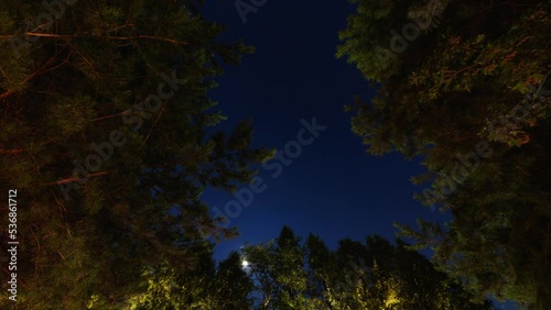 time lapse of moon, stars, jupiter and night sky