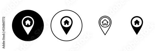 Address icon vector. home location sign and symbol. pinpoint