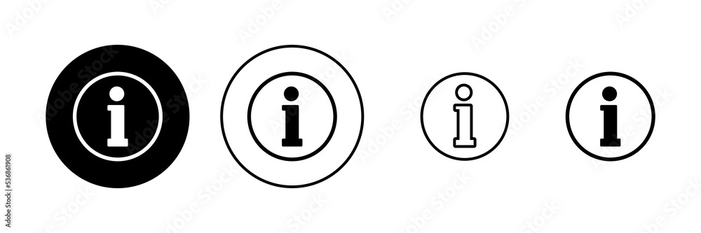 Info sign icon vector. about us sign and symbol. Faq icon Info sign icon vector. about us sign and symbol. Faq icon