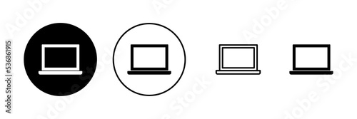 Laptop icon vector. computer sign and symbol