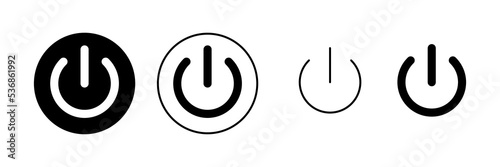 Power icon vector. Power Switch sign and symbol. Electric power