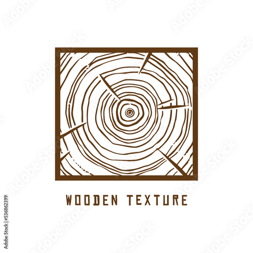 wooden texture logo design vector.	
