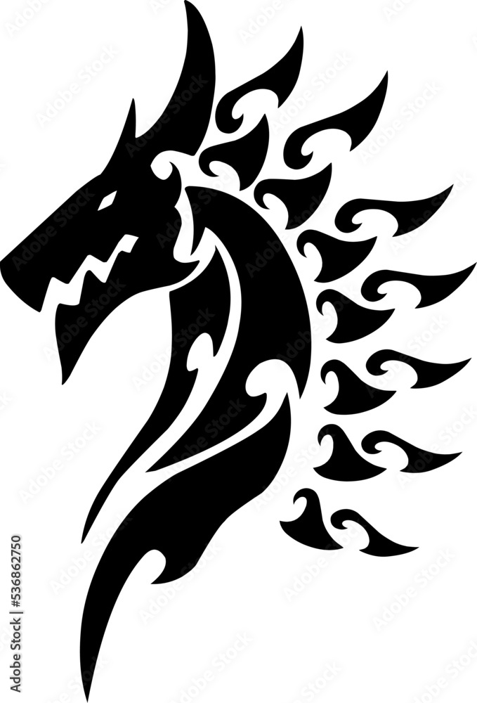 Naklejka premium dragon tattoo design
