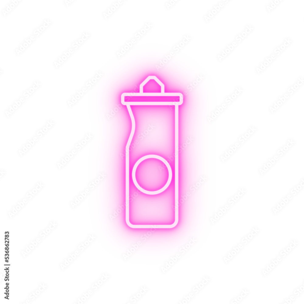 ketchup pot neon icon