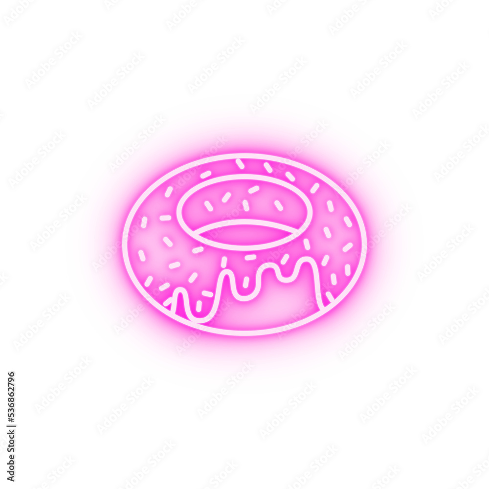 Obraz premium donut neon icon