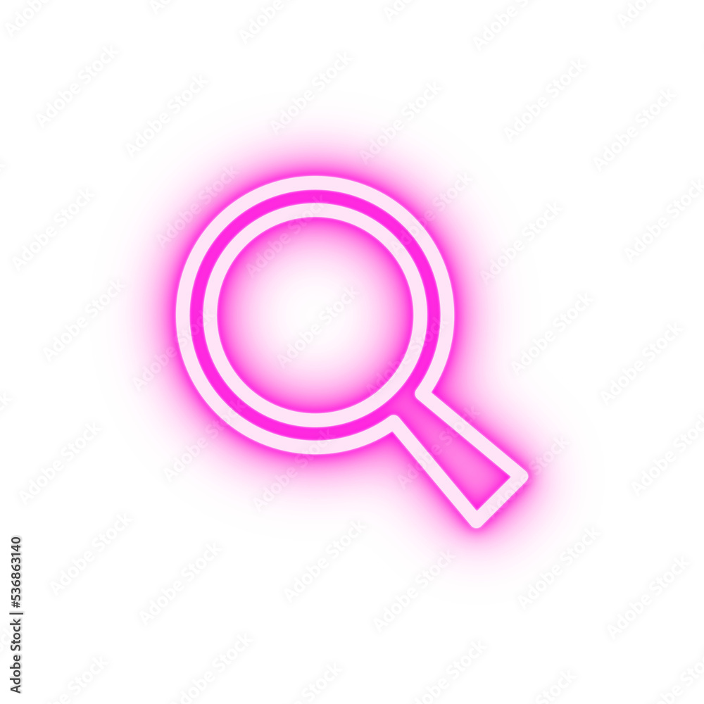 magnifier neon icon