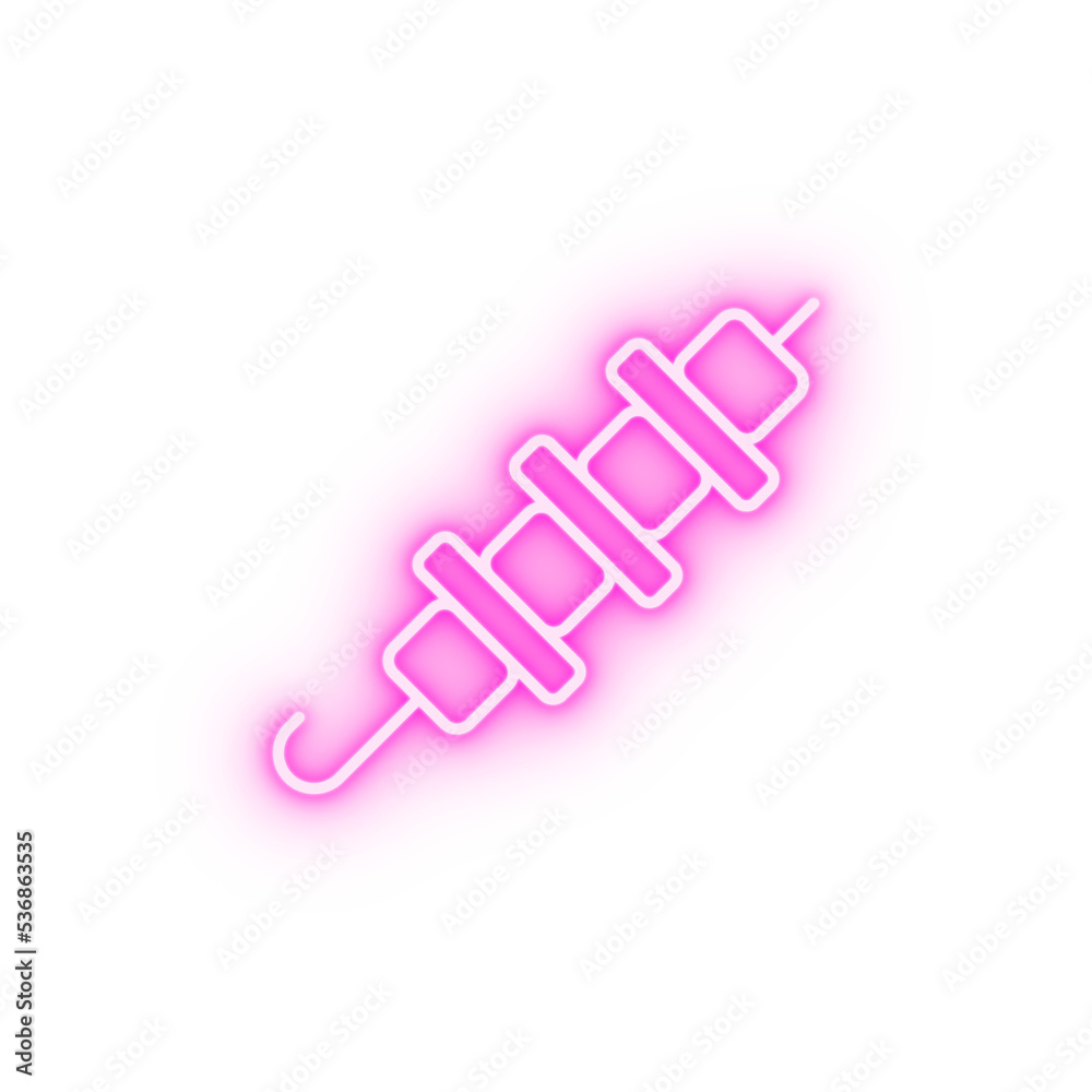 skewer neon icon