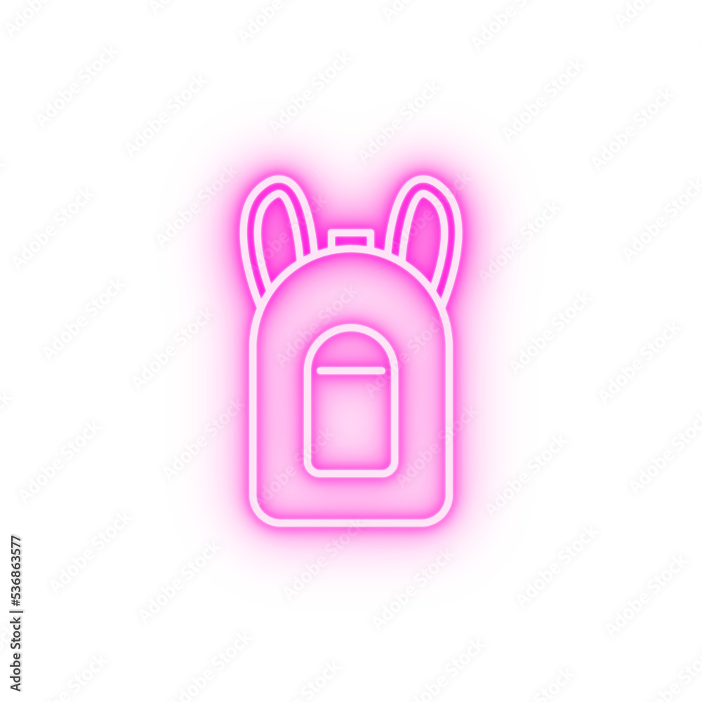 backpack neon icon