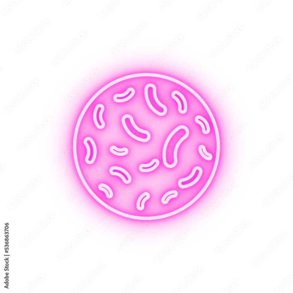 bacteria neon icon bacteria neon icon