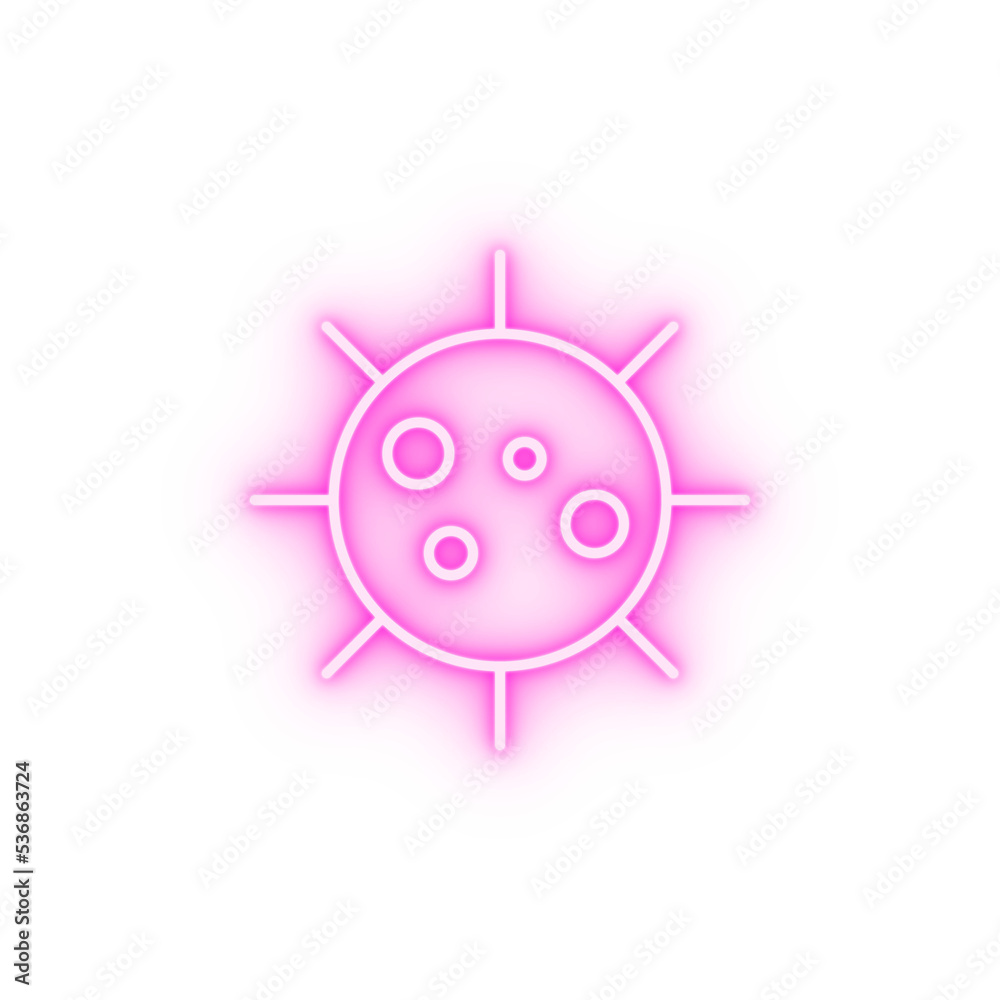 virus neon icon virus neon icon