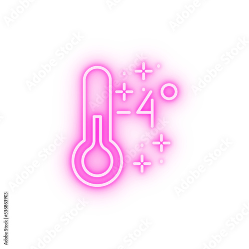 Thermometer temperature neon icon