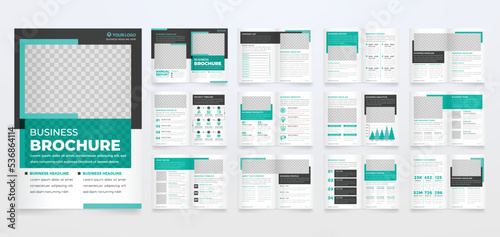 multipurpose brochure template with minimalist layout use for annual report presentation