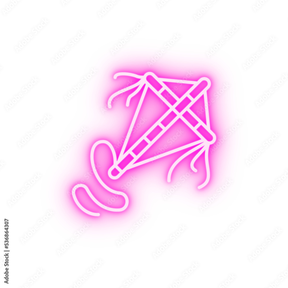 Kite neon icon Kite neon icon