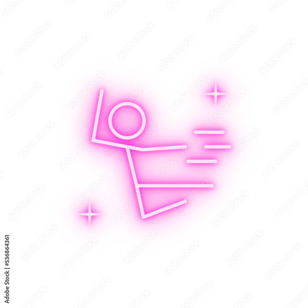 Karate sport neon icon