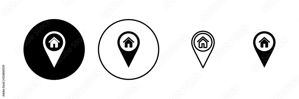 Address icon vector. home location sign and symbol. pinpoint Address icon vector. home location sign and symbol. pinpoint