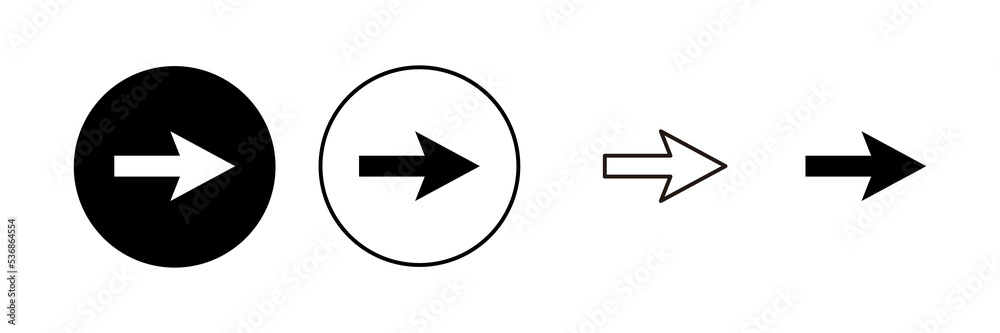 Arrow icon vector. Arrow sign and symbol for web design.