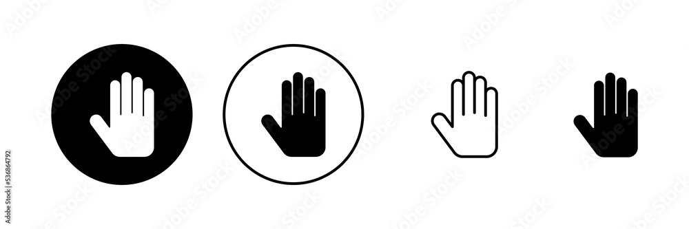 Hand icon vector. hand sign and symbol. palm Hand icon vector. hand sign and symbol. palm