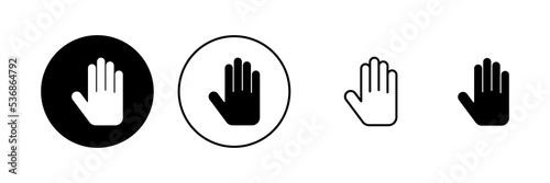 Hand icon vector. hand sign and symbol. palm