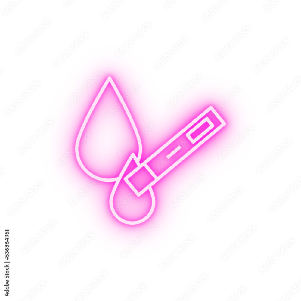 Plumber water tester neon icon Plumber water tester neon icon
