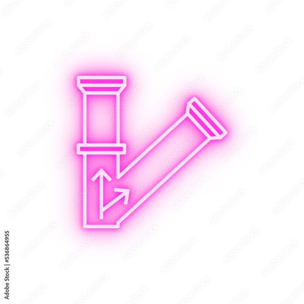Plumber junction neon icon Plumber junction neon icon
