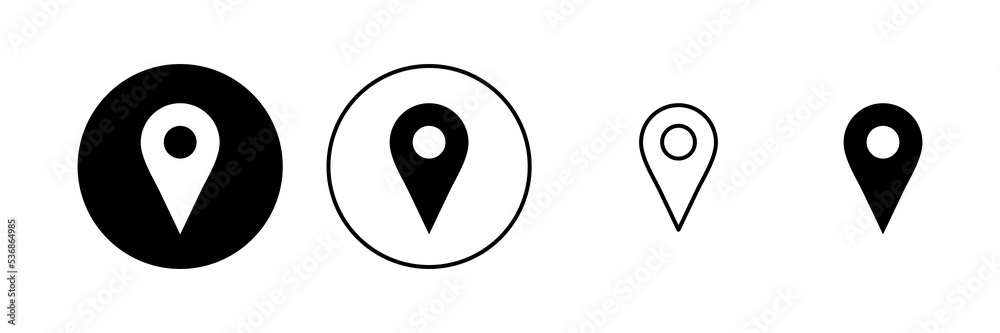 Pin icon vector. Location sign and symbol. destination icon. map pin Pin icon vector. Location sign and symbol. destination icon. map pin