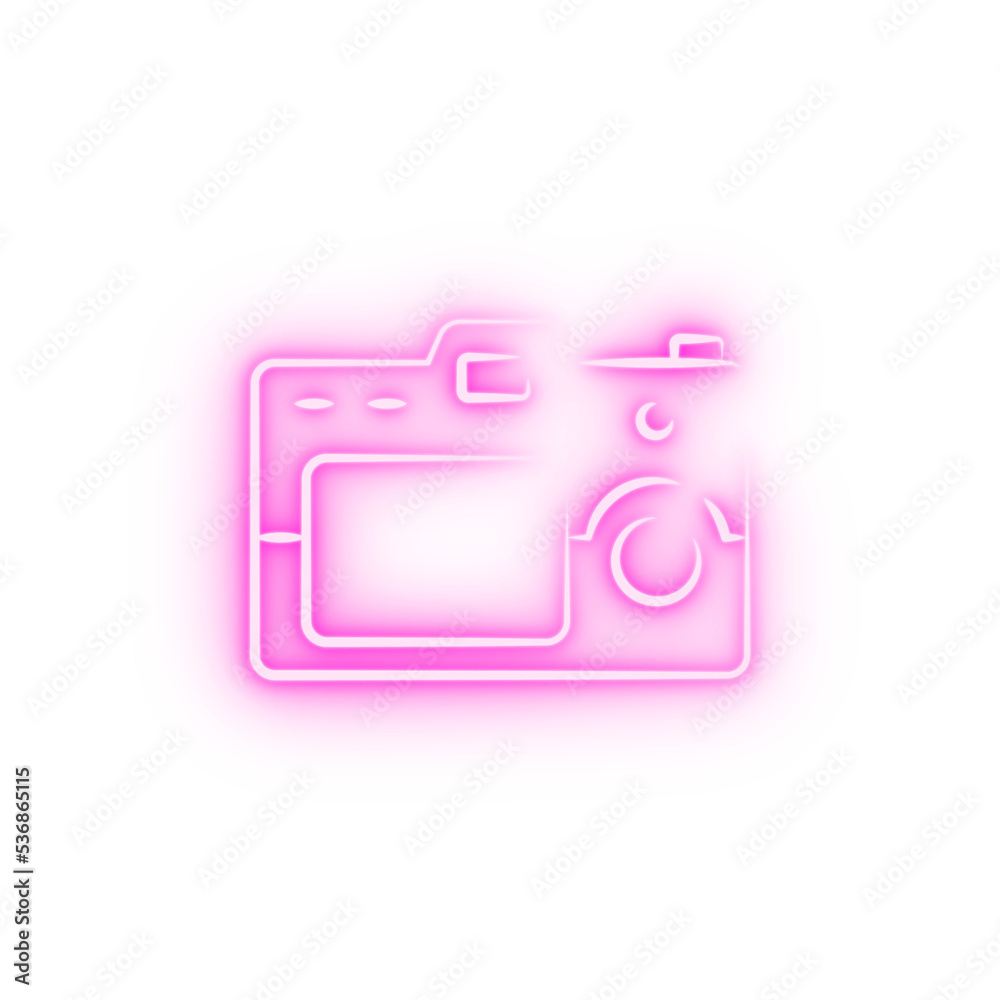 camera outine logo style neon icon camera outine logo style neon icon