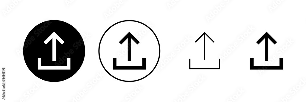 Upload icon vector. load data sign and symbol Upload icon vector. load data sign and symbol