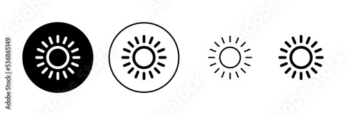 Sun icon vector. Brightness sign and symbol