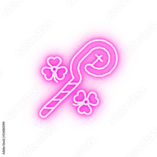 Candy cane neon icon