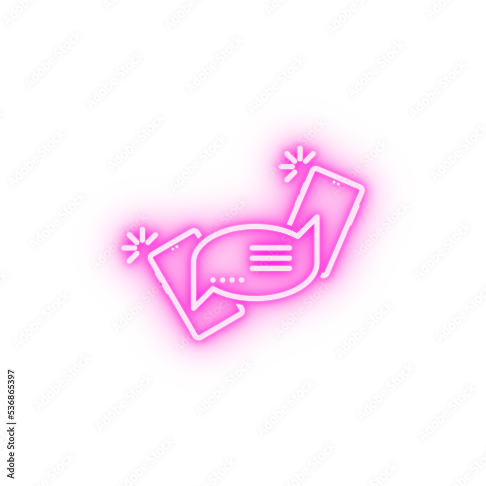 message messaging text chat neon icon