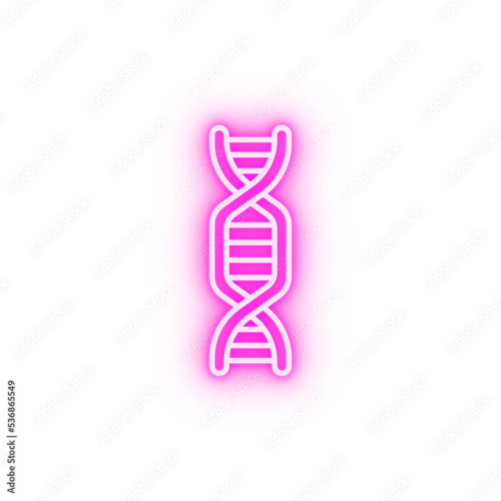 DNA neon icon DNA neon icon