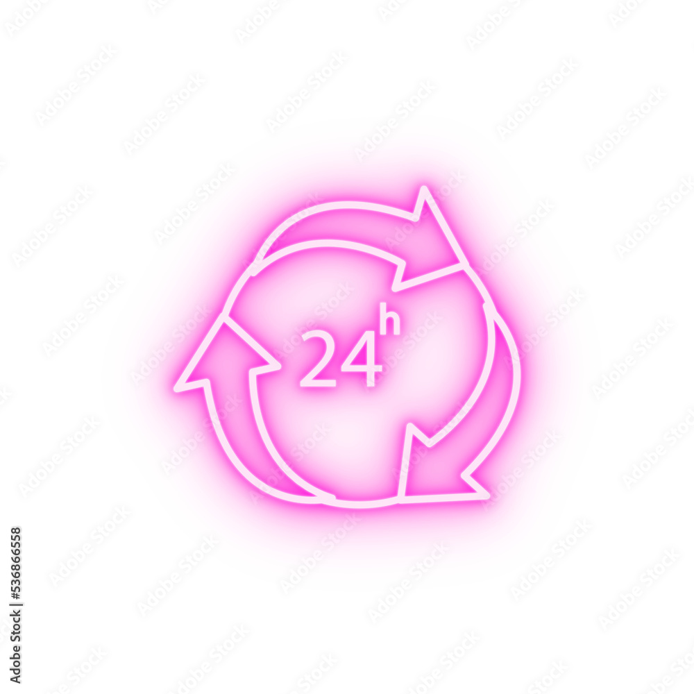 24 hours neon icon 24 hours neon icon