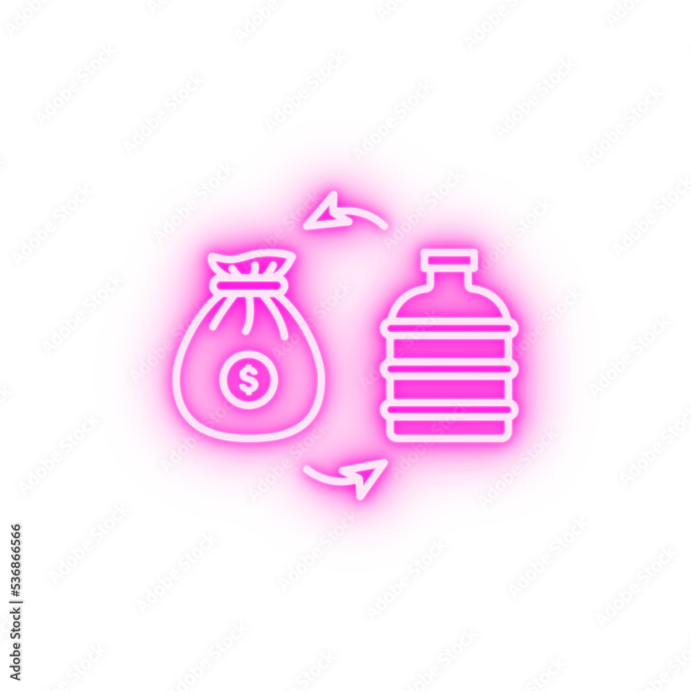 Fototapeta premium Trading neon icon