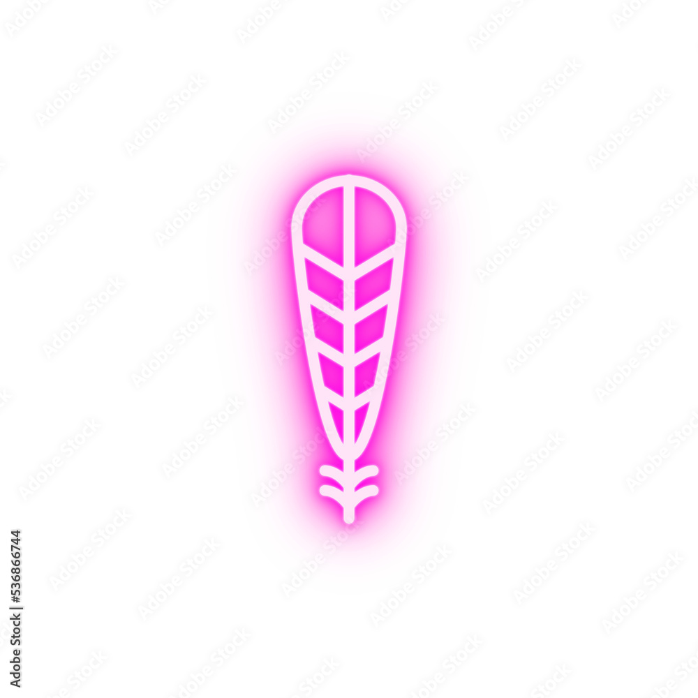 Wing bird neon icon Wing bird neon icon