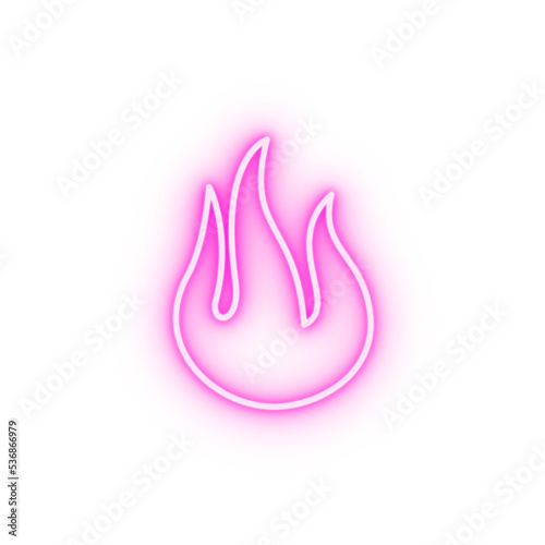 Emergencies fire neon icon